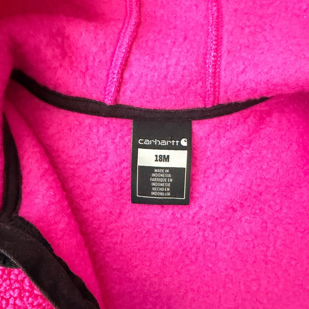 Carhartt Fuchsia Hooded Fleece Snowsuit - Picture 9 of 16